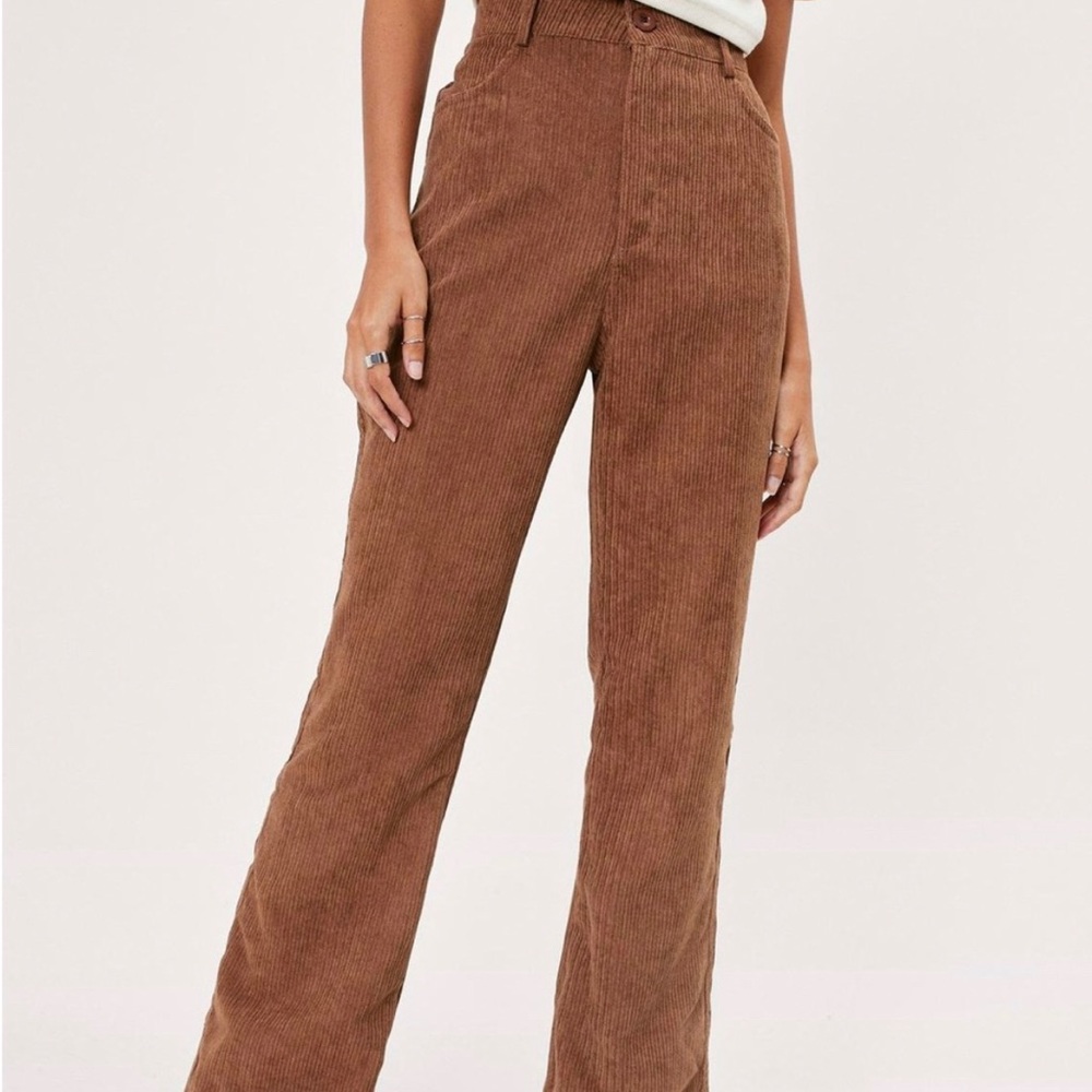 Nasty Gal Premium Flare Cords in Chocolate Brown NWT SIZE 0